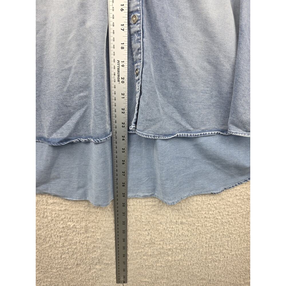 Gloria Vanderbilt Women's Denim Button Down Shirt Size 1X Classic Western Style - Picture 9 of 10